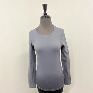 Elegant Gray Long Sleeve Women's Top